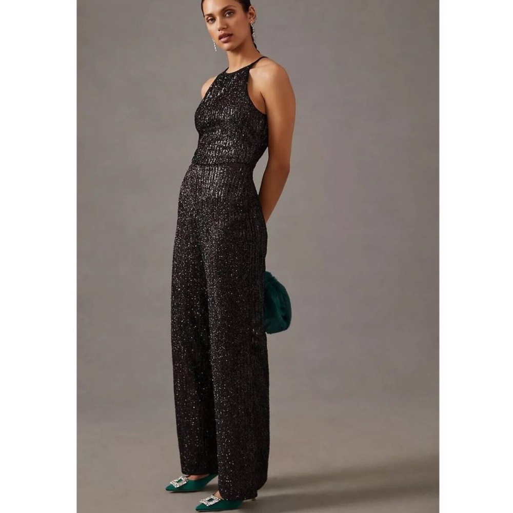 Maeve - Sequin Disco Wide Leg Jumpsuit